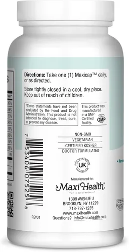 Vista 3 de Maxi Health Complejo de vitamina B para aliviar el estrés para mujeres y hombres, vitamina B6, B12, biotina, inositol, folato, vegano, sin gluten