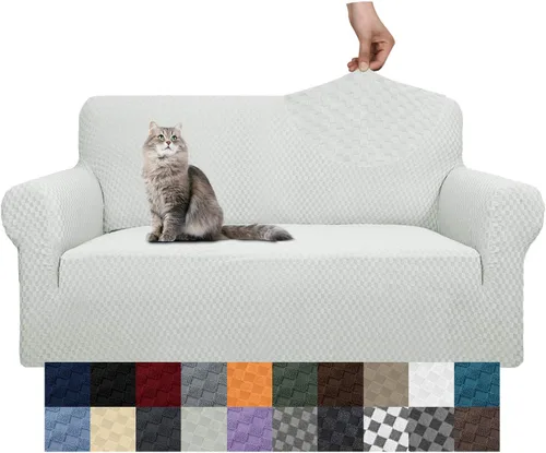 Vista 26 de YEMYHOM Funda para sofá con diseño jacquard de alta elasticidad, funda para silla de sala de estar, a prueba de mascotas, perros y gatos