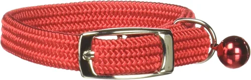 Vista 9 de Kool Kat Collar de seguridad elástico para gatos con campana, negro, 8 pulgadas