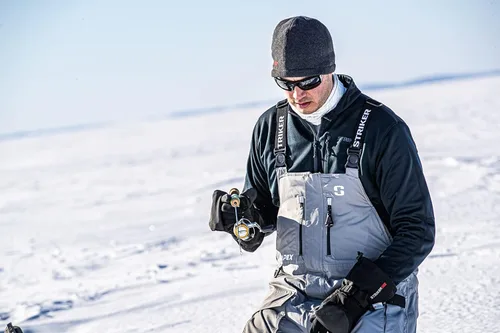 Vista 3 de Striker ICE Apex Baberos de pesca impermeables cálidos para hombres con aislamiento Primaloft