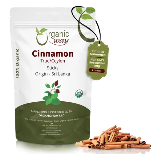 Vista 11 de Organic Way Palitos de Canela de Ceilán Verdadera (Cinnamomum Verum) - Certificado orgánico y kosher Crudo, vegano, sin OMG y sin gluten