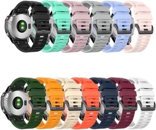 Vista 9 de REYDA Correa de silicona compatible con Garmin Fenix 7/7 Pro/6/6 Pro/5/5 Plus, 0.866 pulgadas de ajuste rápido, correa de silicona deportiva