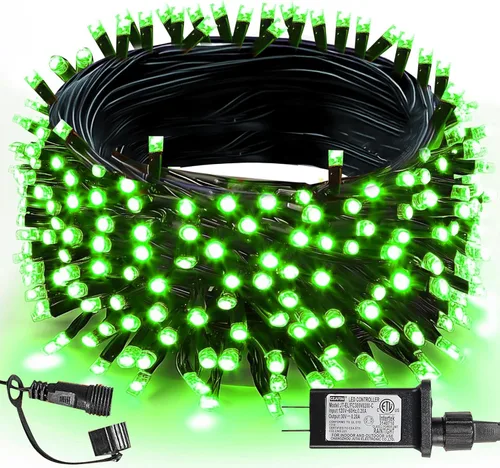 Vista 37 de TW SHINE - Luces de Navidad que cambian de color, 200 luces LED RGB de 66 pies, luces de Halloween para exteriores con control remoto, impermeables