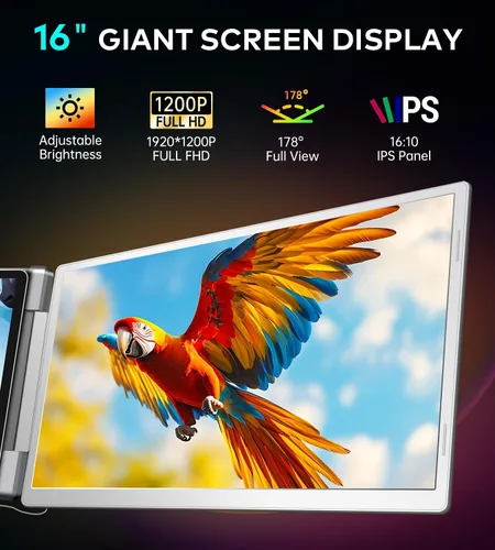 Vista 2 de Ladomi Extensor de pantalla para portátil de 16", extensor triple portátil