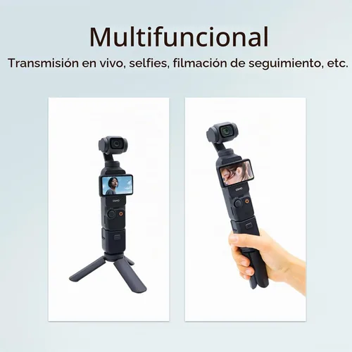 Vista 7 de Mini trípode para DJI Osmo Pocket 3, para bolsillo 3 cardán cámara trípodes soporte de escritorio