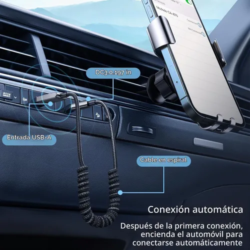 Vista 4 de Mcdodo Adaptador Bluetooth auxiliar 5.3 con micrófono incorporado calidad de CD Transmisión 10M Receptor Bluetooth USB 2.0 a 0.138 in Kit de coche
