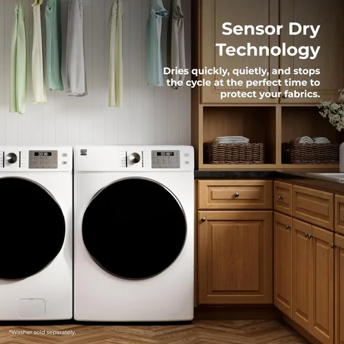 Vista 6 de Kenmore Secador de gas de carga frontal de 8.0 pies cúbicos - Blanco