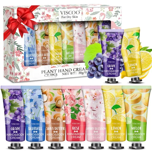Vista 10 de VISCOO Paquete de 7 regalos de crema de manos para mujeres, regalo de agradecimiento para profesores, regalos de graduación, mini loción hidratante