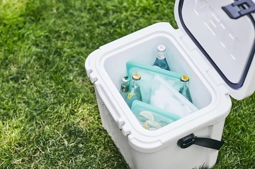 Vista 7 de Stasher Bolsas de almacenamiento de silicona reutilizables, recipientes de almacenamiento de alimentos, aptas para microondas y lavavajillas, sin
