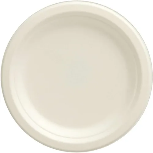 Vista 7 de Efavormart - Paquete de 50 platos redondos de bagazo biodegradables blancos de 7 pulgadas, compostables, ecológicos, desechables, aperitivos, Tipo 17