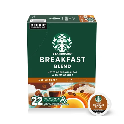 Vista 36 de Starbucks Cápsulas de café K-Cup, café de tostado medio con 2X cafeína mezcla de la casa para cafeteras Keurig, 100% arábica, 6 cajas