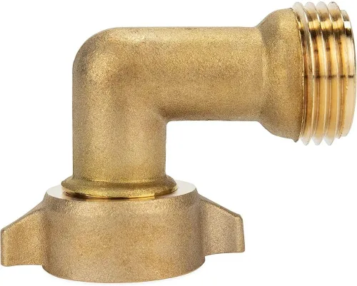 Vista 8 de Camco 22507 - Codo de manguera de 90 grados para RV — Construcción de latón macizo — Certificado libre de plomo — Cuenta con conveniente conector