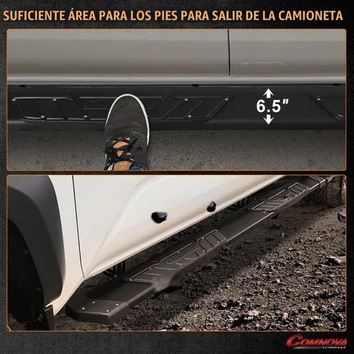 Vista 4 de COMNOVA AUTOPART Estribos de aluminio compatibles con Honda Ridgeline 2006-2014. Estribos laterales Ridgeline de 6.5 pulgadas, barras Nerf escalones