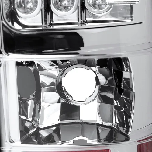 Vista 7 de SPEC-D TUNING Carcasa cromada de lente transparente LED para luces traseras Compatible con Chevy Silverado 1500/1500HD/2500/2500HD/3500 1999-2002