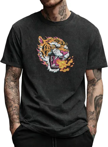 Vista 14 de domirica Camisas holgadas lavadas para hombre, sólidas, 100% algodón, camisetas cuadradas, ropa de fitness vintage, ropa de calle para gimnasio