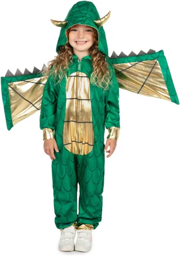 Vista 5 de Tipsy Elves Disfraz de dragón para niñoniña, talla M
