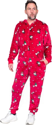 Vista 2 de Pijama unisex con cremallera para adultos con tira cómica de Snoopy