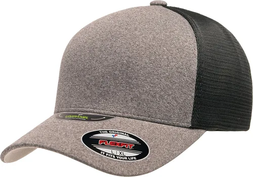 Vista 12 de Flexfit Melange Unipanel Trucker Cap Negro