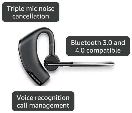 Vista 3 de Plantronics Voyager Legend - Auriculares inalámbricos con Bluetooth, compatible con iPhone, Android y otros smartphones líderes, color negro