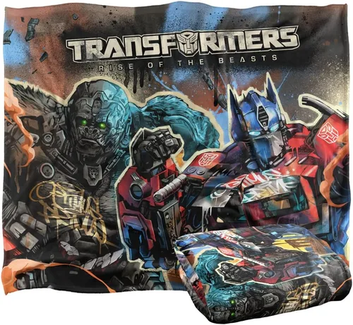 Vista 8 de Transformers: Rise of The Beasts - Manta de 36 x 58 pulgadas Optimus Prime Primal Mural Silky Touch Super Soft