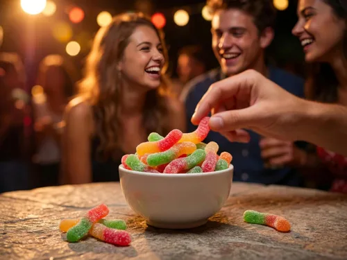 Vista 6 de Smarty Stop Gummy Worm Candy - Bocadillo comestible de confitería con sabor a fruta (gusano aguamarina, 2 libras (paquete de 1))