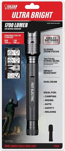 Vista 9 de Feit Electric Linterna LED Táctica - Aleación de Aluminio - Con Zoom y Engaste para Ataque o Defensa Requiere