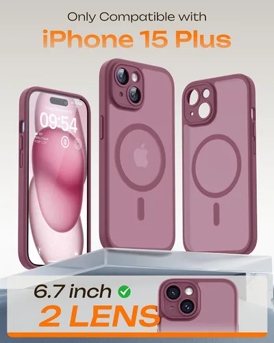 Vista 530 de TOCOL Funda para iPhone 11, compatible con Magsafe, protección completa de cámara, imanes integrados, protección contra caídas, funda translúcida
