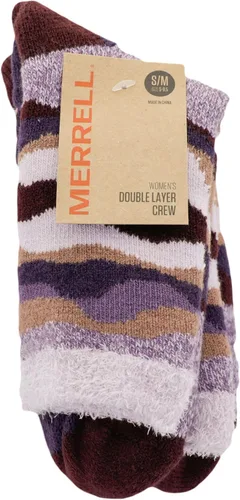 Vista 2 de Merrell Men's and Women's Double Layer Brushed Crew Socks-1 Pair Pack-Unisex Arch Support & Anti-Odor