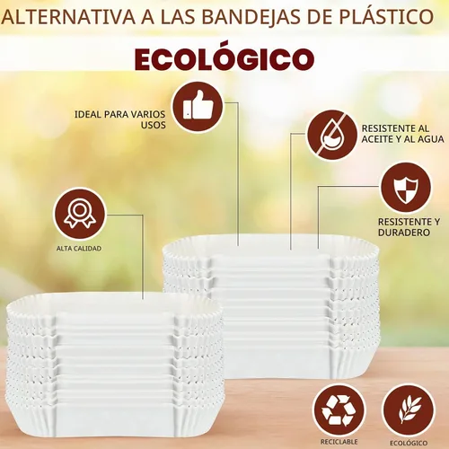 Vista 3 de Sherr - Bandejas de papel para perros calientes, botes desechables de 6
