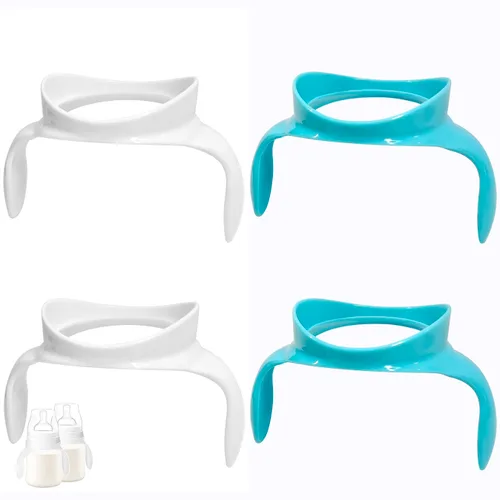 Vista 6 de Manijas de botella compatibles para biberones Philips Avent anticólicos AirFree, 2 unidades (azul)