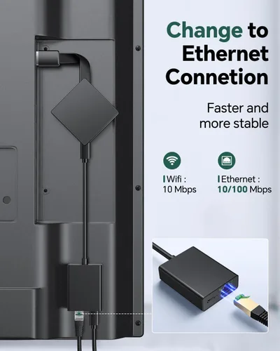 Vista 2 de ZEXMTE Adaptador Ethernet para Fire TV Stick, adaptador micro USB a RJ45 Ethernet, adaptador de red Firestick compatible con Fire TV Stick 2/3/4K/4K