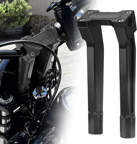Vista 12 de Abrazadera superior para manillar de 1 pulgada / 0.984 in, kit de extensión de barra de mango alto de 6 pulgadas, ajuste universal para Harley