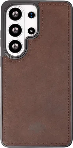 Vista 25 de BLACKBROOK Funda de piel de alta calidad a presión compatible con Samsung Galaxy S24, elegante funda de cuero de grano completo con la máxima