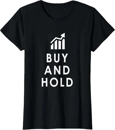 Vista 45 de Stocks Investing Buy and Hold Investor T-Shirt Asphalt Grey