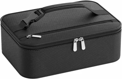 Vista 12 de Lonchera portátil para calentar alimentos - Fiambrera térmica para adultos - Bolsa térmica eléctrica con asa de hebilla, bolsas térmicas