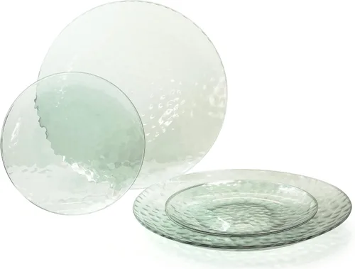 Vista 12 de Ocasiones" Paquete de 50 platos (25 invitados) - Juego de platos de plástico desechables para fiestas de boda pesados, cena de 25 x 10 pulgadas +