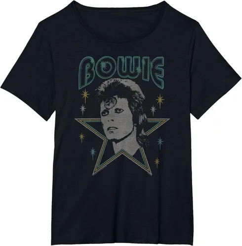 Vista 18 de David Bowie - Camiseta azul Ziggy Stardust, Negro, S