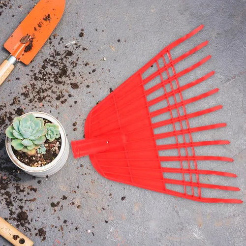 Vista 5 de Portable Plastic Garden Lawn Rake Head Replacement with Tines for Efficient Leaf and Grass Removal Lightweight Rake for Outdoor Gardening Farm