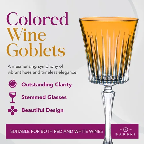 Vista 2 de Vasos para beber de color ámbar de Barski Agua - Ámbar