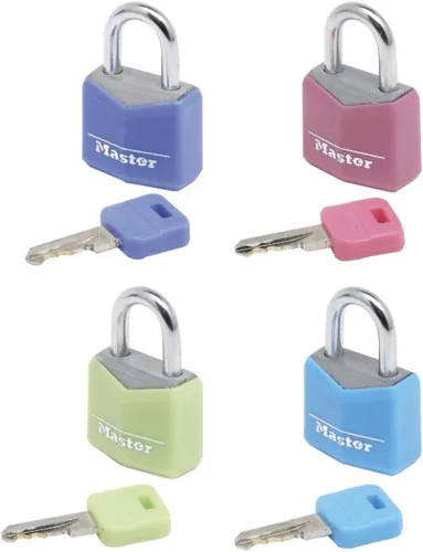 Vista 6 de Master Lock Candado, cerradura de cuerpo de aluminio sólido, Negro -, Cerradura de equipaje
