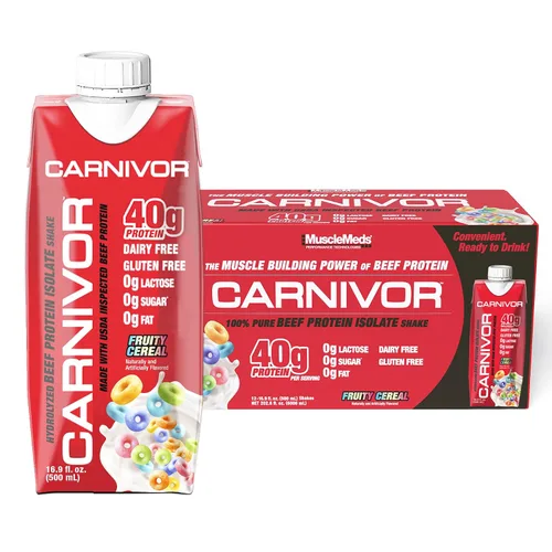 Vista 8 de MuscleMeds Carnivor RTD Sampler Pack de proteínas listas para beber, sin lactosa, sin azúcar, proteína aislada de res, construcción muscular