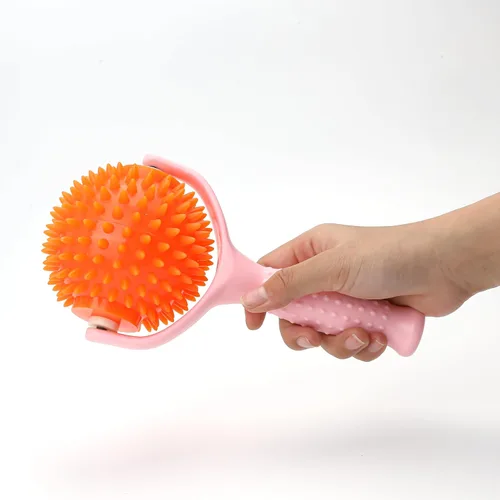 Vista 4 de 2 bolas de masaje de mano con pinchos, compactas y portátiles, herramientas de relajación muscular con mango profundo para aliviar el dolor
