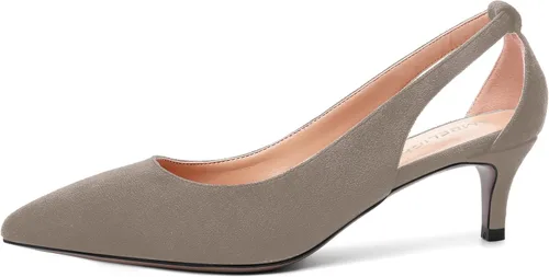 Vista 2 de Zapatos de tacón bajo para mujer, sin cordones, con puntera puntiaguda, de 2.0 in