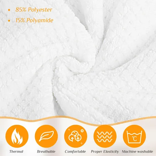Vista 43 de 4 toallas envolventes para mujer, bata de spa con cierre ajustable, parte superior elástica, envoltura ligera para baño y ducha