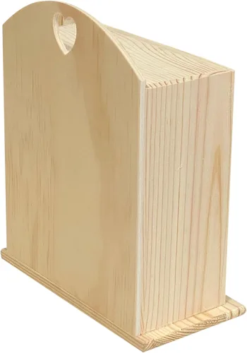 Vista 5 de Paquete de 2 cajas de madera sin terminar con mini cajones para joyas, pequeña caja organizadora de madera para manualidades, pasatiempos, proyectos