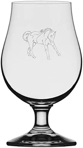 Vista 58 de Abaco Barb Body Horse - Vaso de cerveza Iona grabado (13.25 onzas)