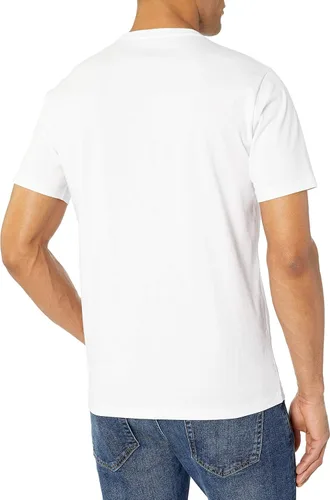 Vista 4 de Amazon Essentials Men's Slim-Fit Short-Sleeve Crewneck T-Shirt Aqua Blue/White