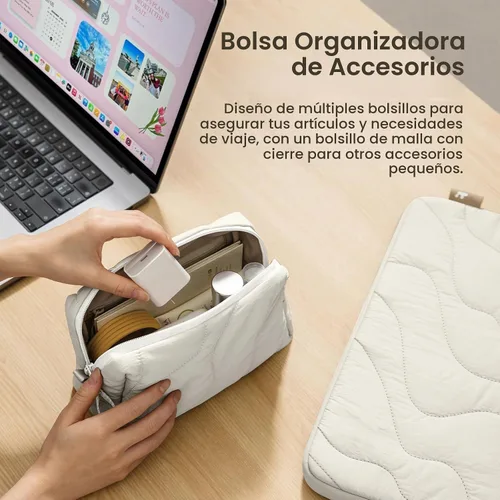 Vista 5 de tomtoc 360 Protective Puffy Laptop Sleeve Kit for 13-inch MacBook Air 2026 Snowberg