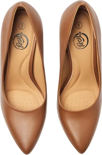 Vista 4 de Trary Zapatos de tacón alto para mujer, tacones negros, tacones dorados, color nude, rosa y rojo, tacones altos puntiagudos para mujer, tacones