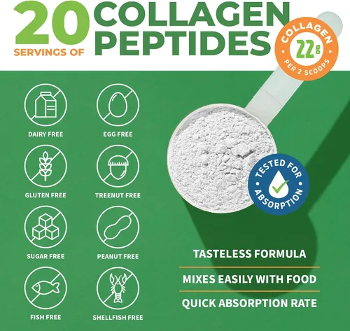 Vista 5 de ForestLeaf Paquete de suplementos de colágeno - Péptidos de colágeno hidrolizados 2 en 1 en polvo y píldoras de colágeno, colágeno bovino alimentado